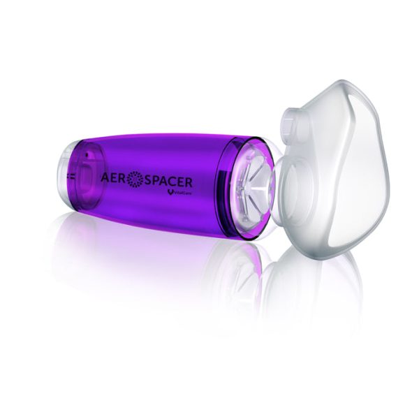 Aerocámara Premium Aerospacer con mascarilla y boquilla - Juvenil