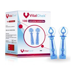 Lancetas Estériles VitalChek 100 piezas