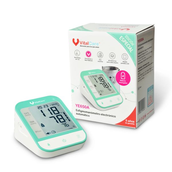 Baumanómetro Digital De Brazo Recargable Y Con Bluetooth Colección Menta - YE650A - Image 8
